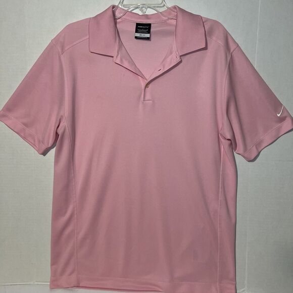 Nike Dri Fit Short Sleeve Classic Golf‎ Polo Shirt (Men's Large) Pink - Picture 1 of 8